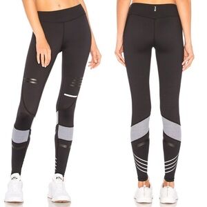 Lilybod Pippa Leggings High Rise Waist Full Length Shadow Air Black Size XS